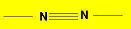 The non-polar nitrogen molecules with its very strong triple bond.