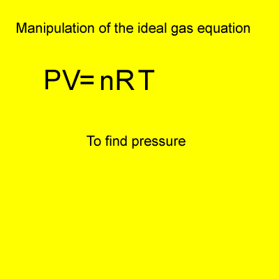 Chemistry - manipulating the ideal gas equation