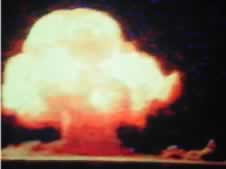 A nuclear explosion is a vivid demonstration of the enormous amount of energy in the nucleus of the atom.