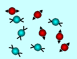 The monomers that will link to form the polymer