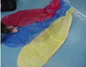 Glueing the tissue paper