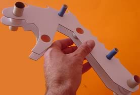 Connecting the two neck pieces.