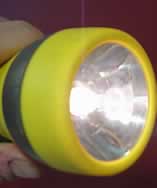 The globe in the torch is placed in a very exact position.