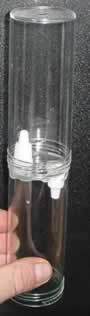 The two containers are glude together with hot glue.